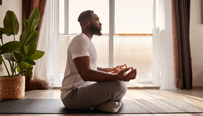 man meditating