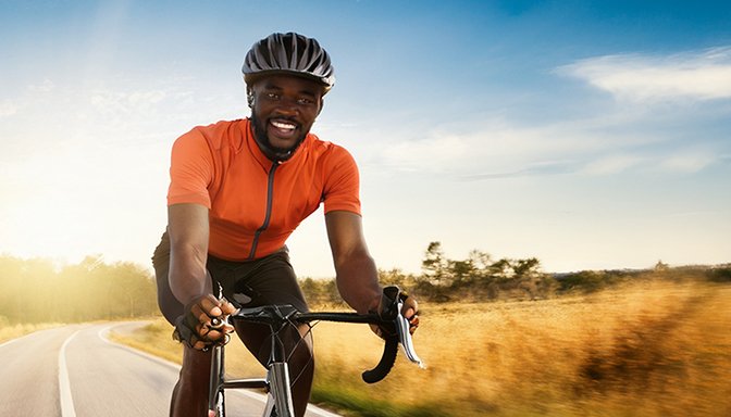 man on bike