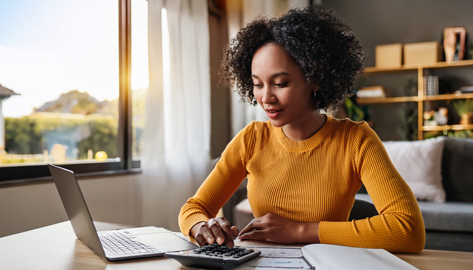 woman budgeting