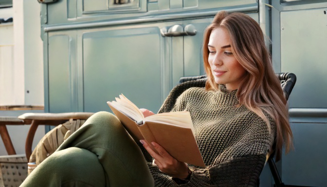 woman reading