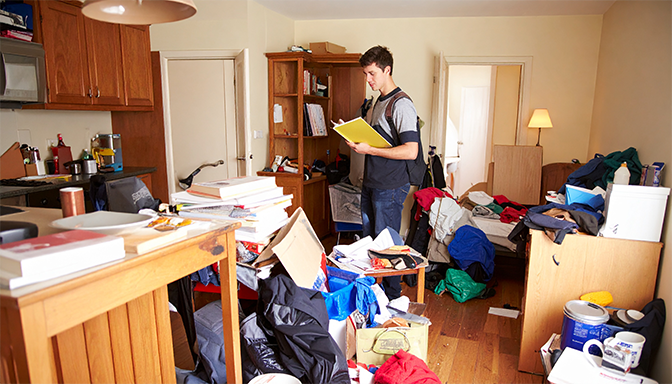 messy common area
