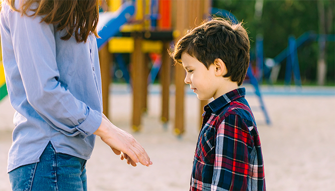 parent remaining calm while child shows resistance